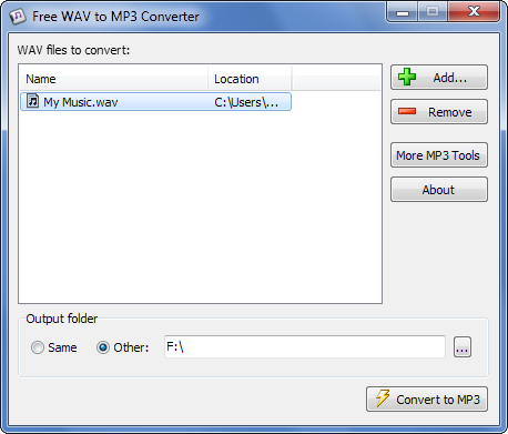 Free WAV to MP3 Converter 1.0 full